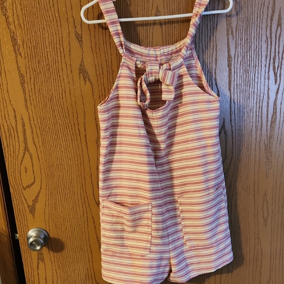 Source Unknown Pants - Striped Pink and White Womens Romper Sz M NWOT